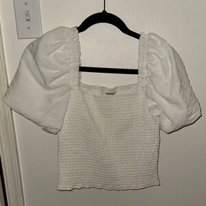 Steve Madden Cream Puff Sleeve Blouse